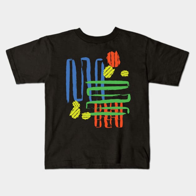 Abstraction Four Kids T-Shirt by Imaginariux